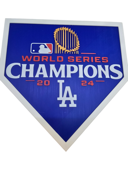 LA Dodgers World Series Plaques (4 Styles!) 3D Printed