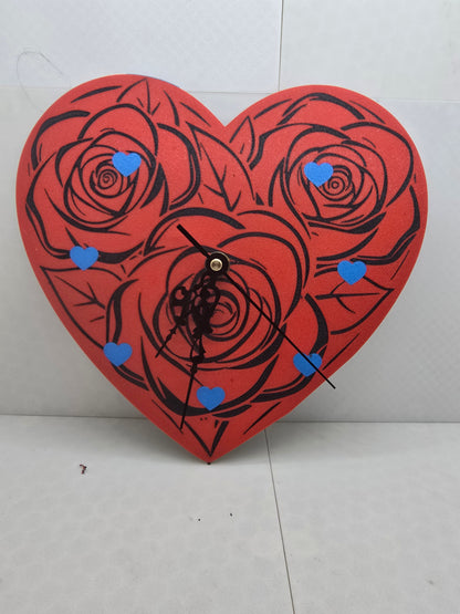 Heart Rose Clock 3D Printed - Lots of customization options!