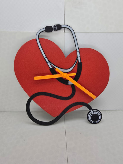 Heart Stethoscope Clock