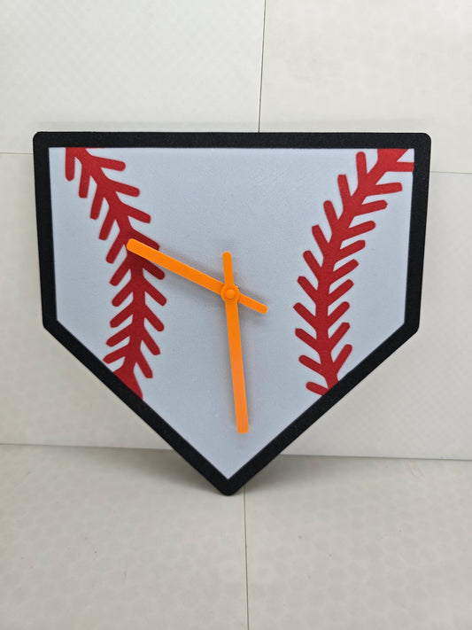 Baseball Home Plate Clock
