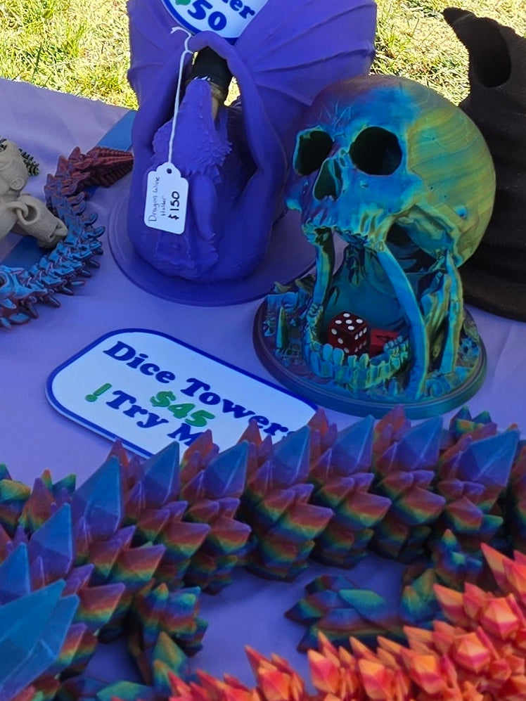 Skull Dice Tower 3D Printed