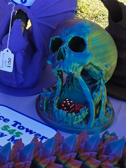 Skull Dice Tower 3D Printed