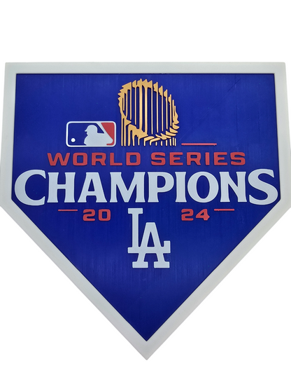 LA Dodgers World Series Plaques (4 Styles!) 3D Printed