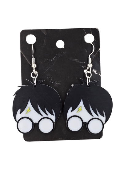 Wizarding Character Earrings – 3D Printed Magical Quartet