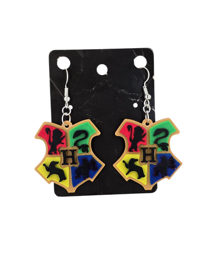 Hogwarts Coat of Arms Earrings