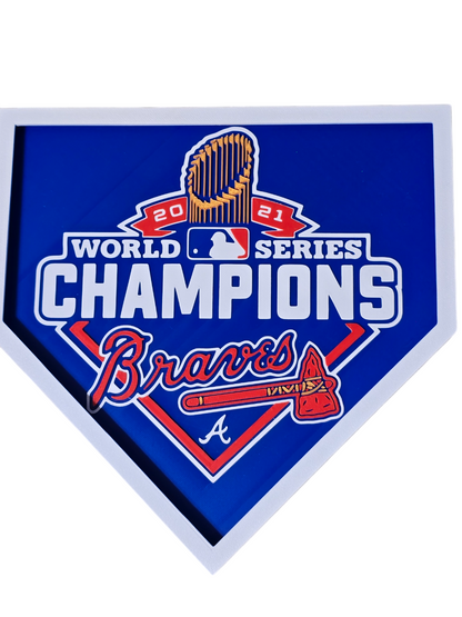 Braves 2021 World series Plaque 3D Printed