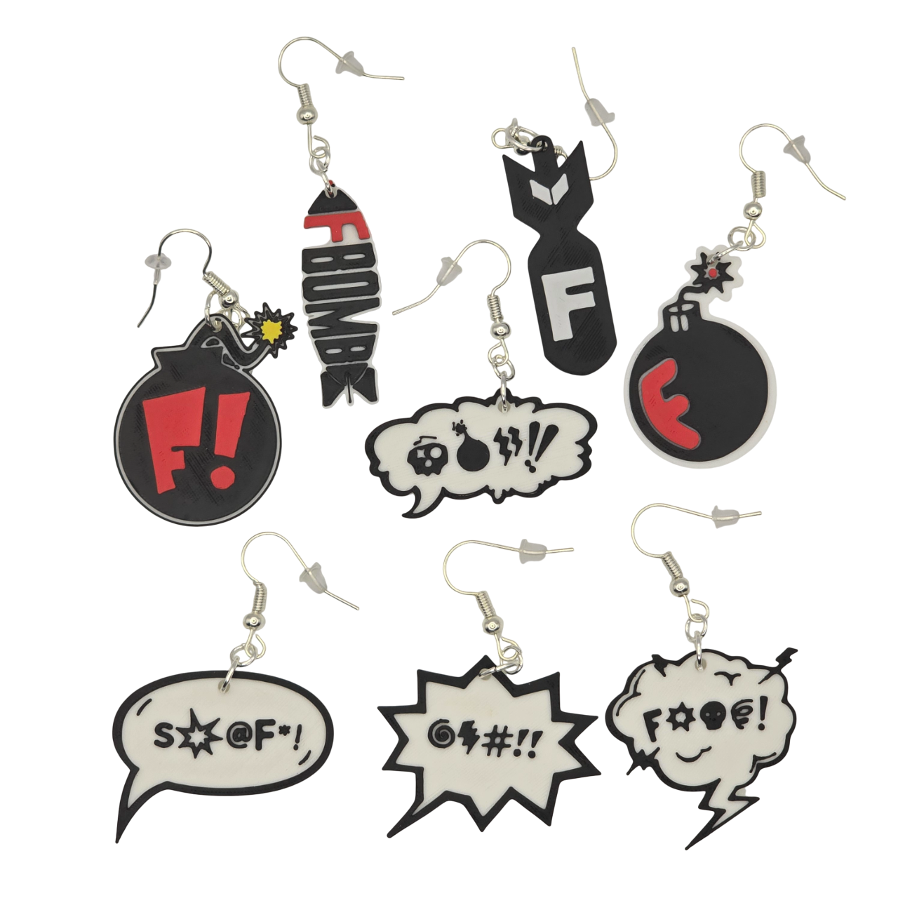 F Bomb Earring Collection