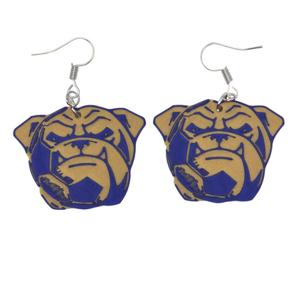 Bulldog Soccer Earrings