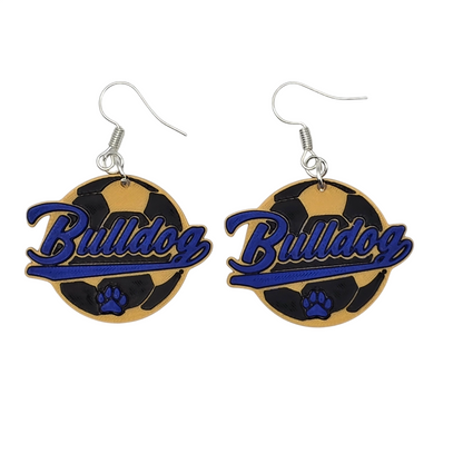 Bulldog Soccer Earrings