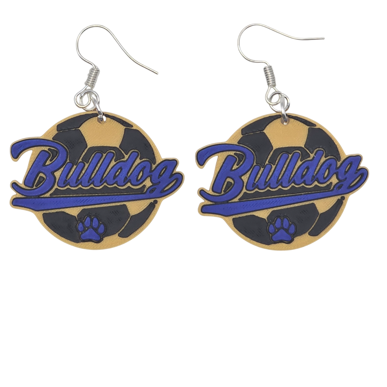 Bulldog Soccer Earrings