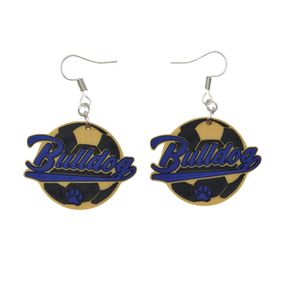 Bulldog Soccer Earrings