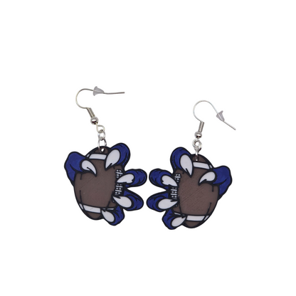 Bulldog Football Earrings