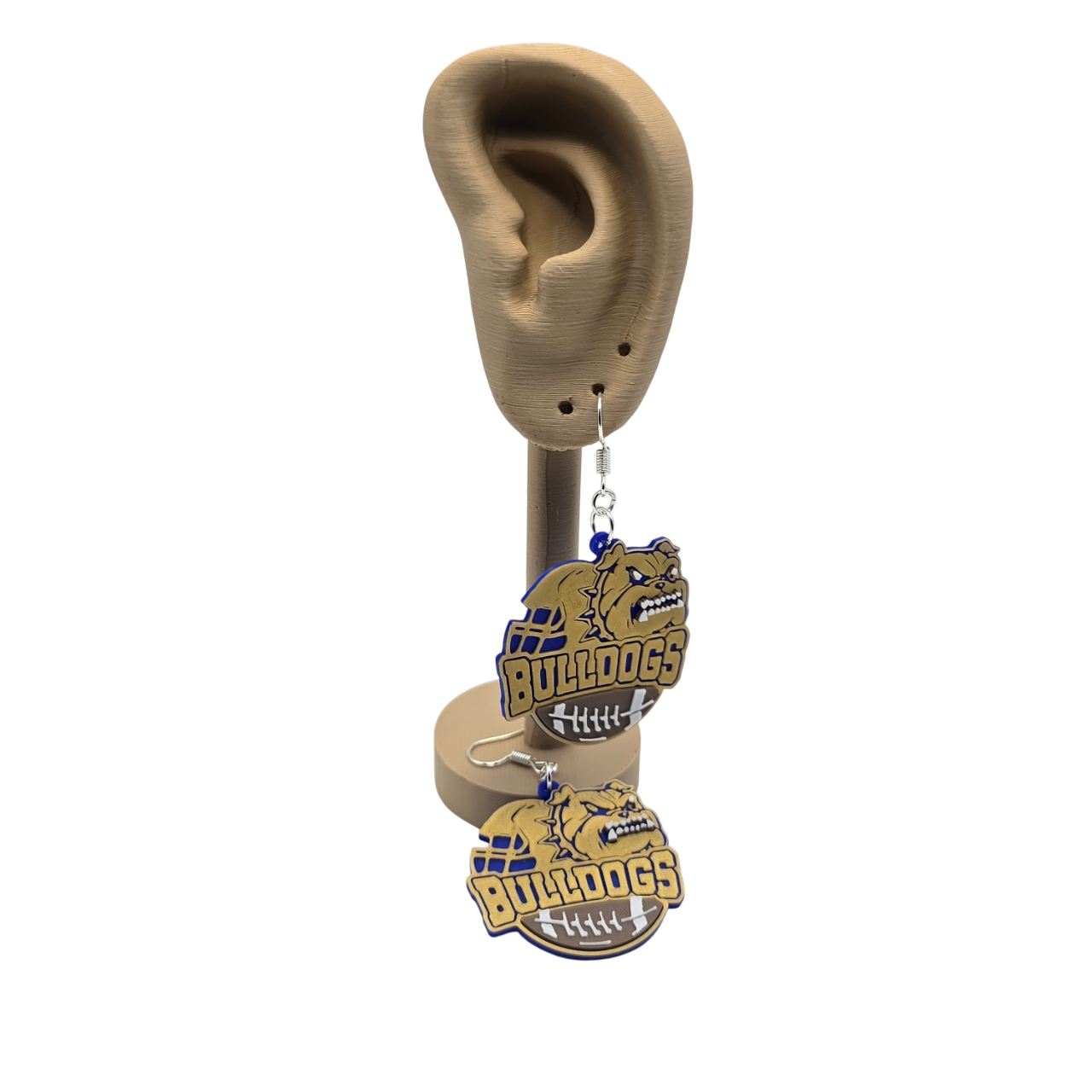 Bulldog Football Earrings