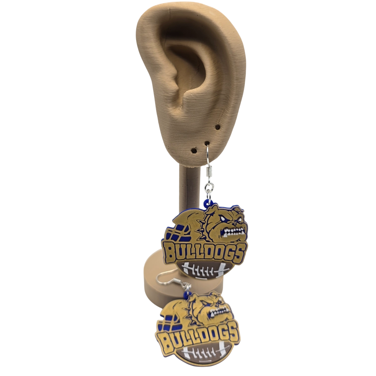 Bulldog Football Earrings