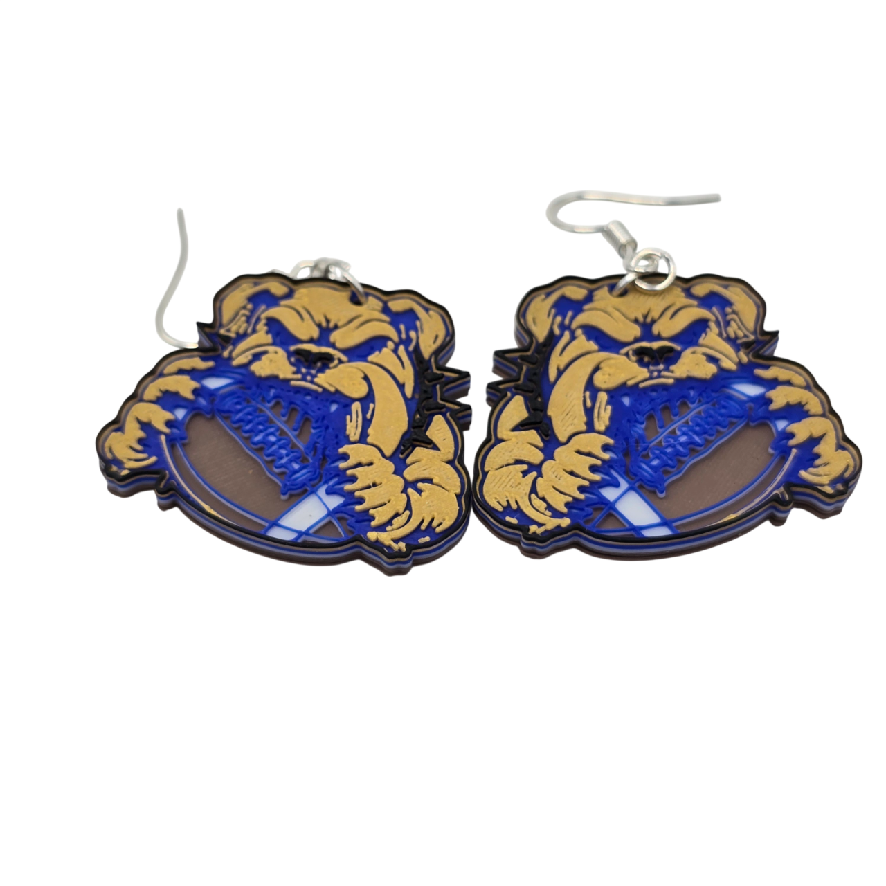Bulldog Football Earrings