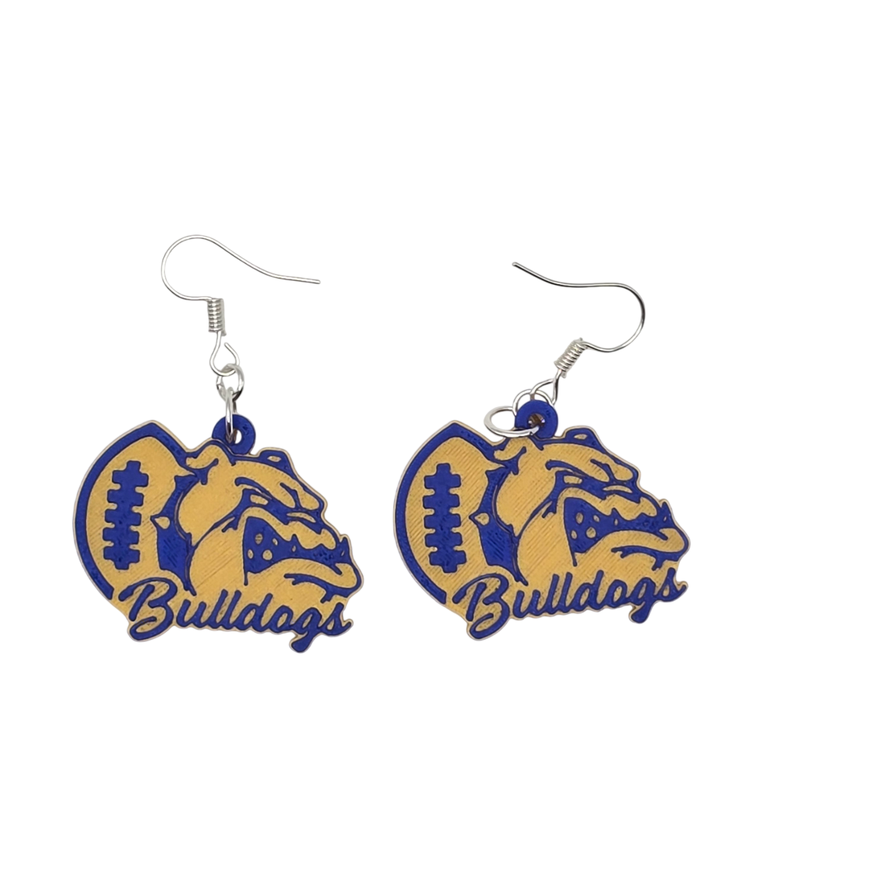 Bulldog Football Earrings