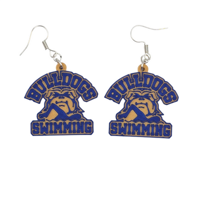 Bulldog Swim Earrings