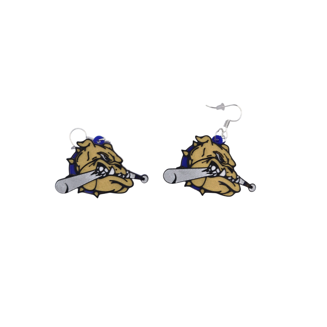 Bulldog Baseball Earrings