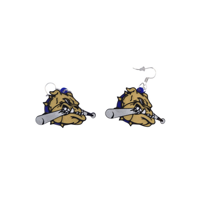 Bulldog Baseball Earrings