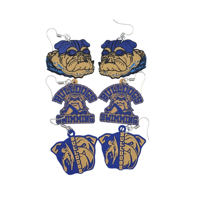 Bulldog Swim Earrings