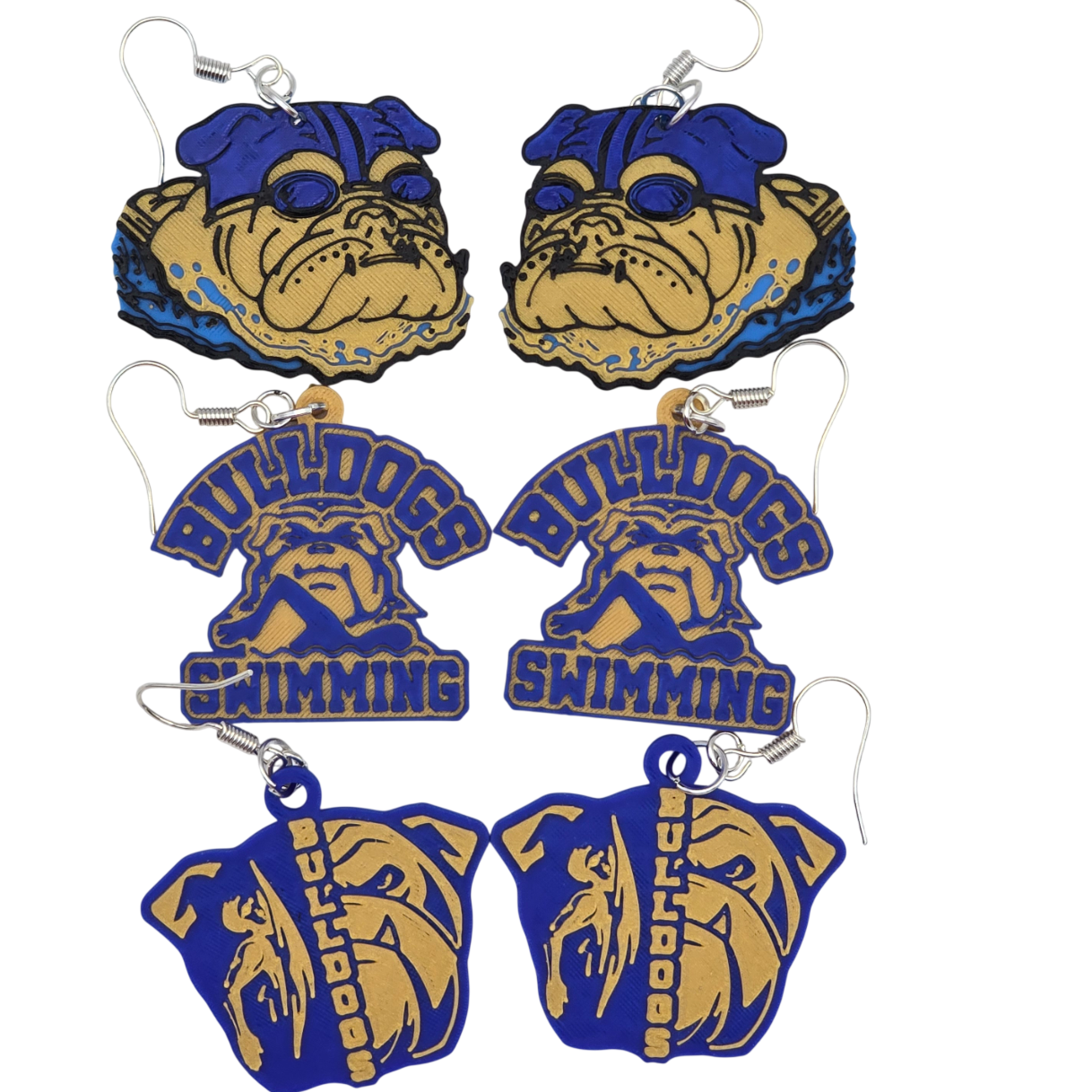 Bulldog Swim Earrings