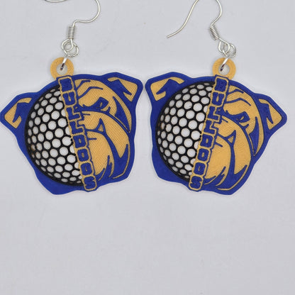 Bulldog Golf Earrings