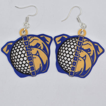 Bulldog Golf Earrings
