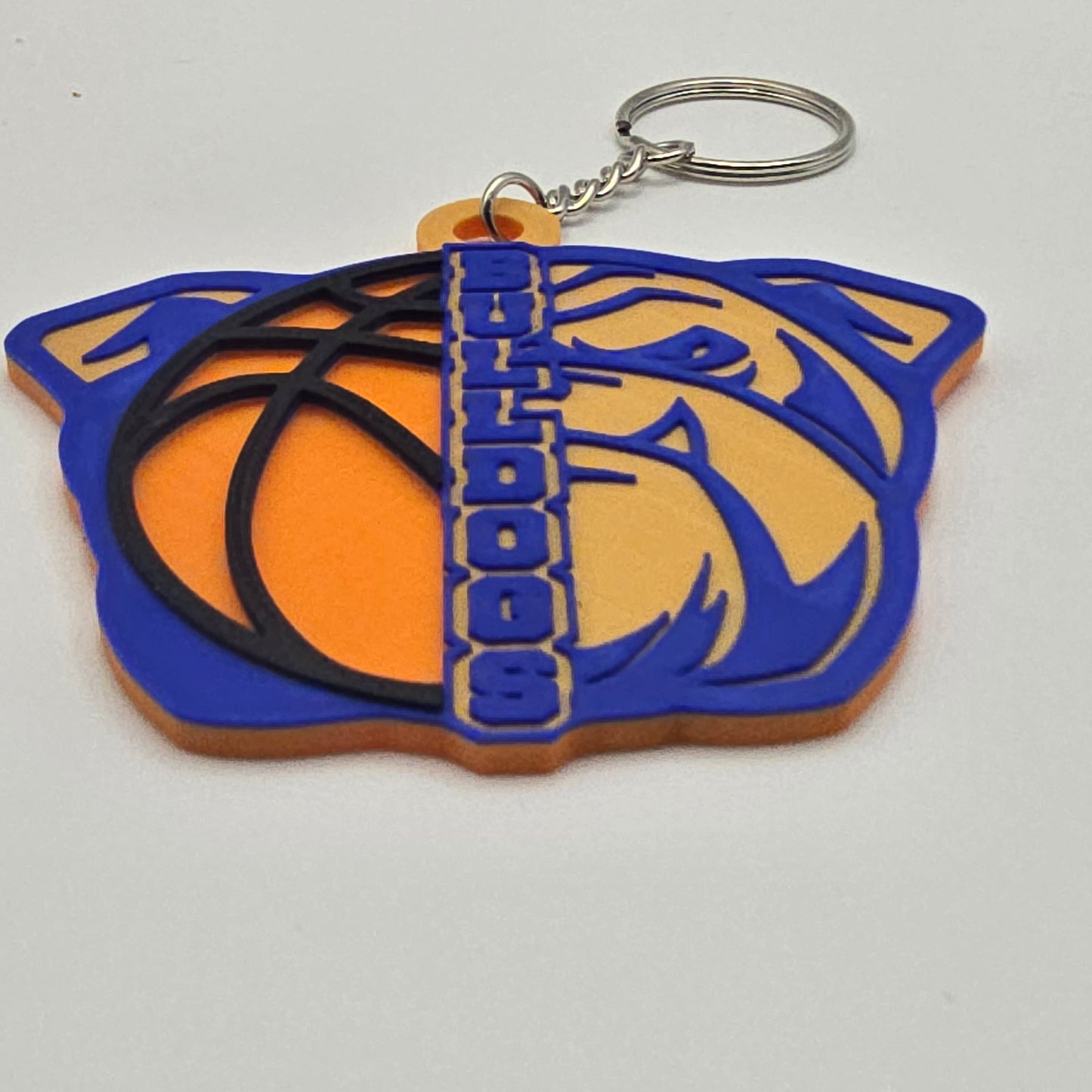 Bulldog Basketball Keychains