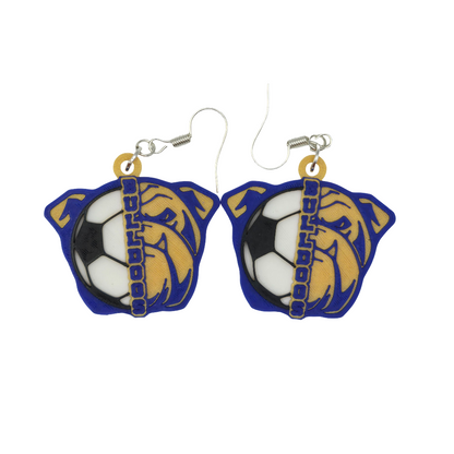 Bulldog Soccer Earrings