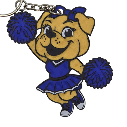 Bulldog Cheer Keychains