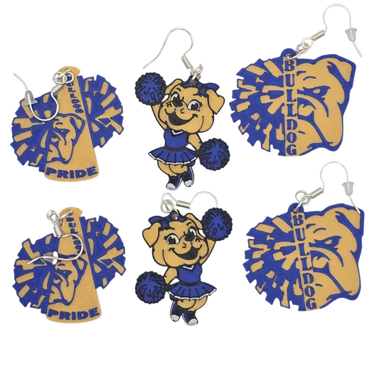 Bulldog Cheer Earrings