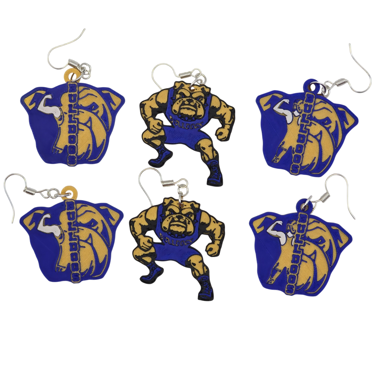 Bulldog Wrestling Earrings