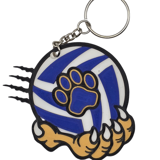 Bulldog Volleyball Keychains