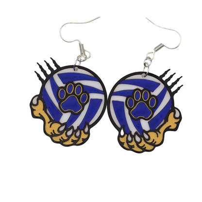Bulldog Volleyball Earrings
