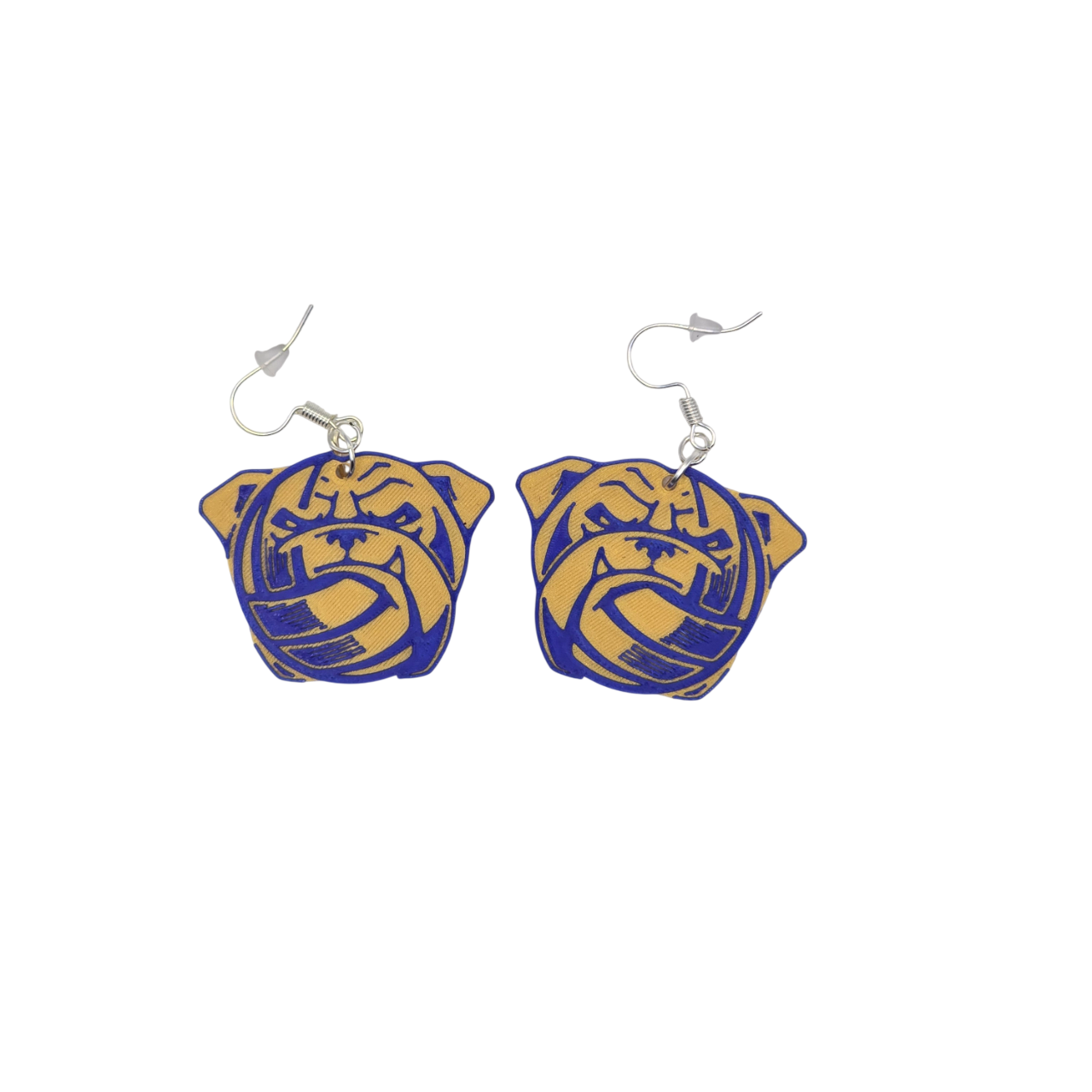 Bulldog Volleyball Earrings
