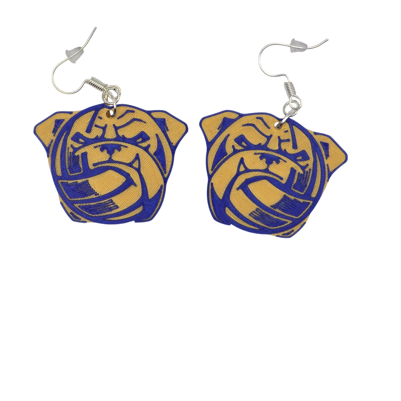 Bulldog Volleyball Earrings