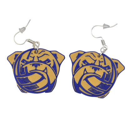 Bulldog Volleyball Earrings