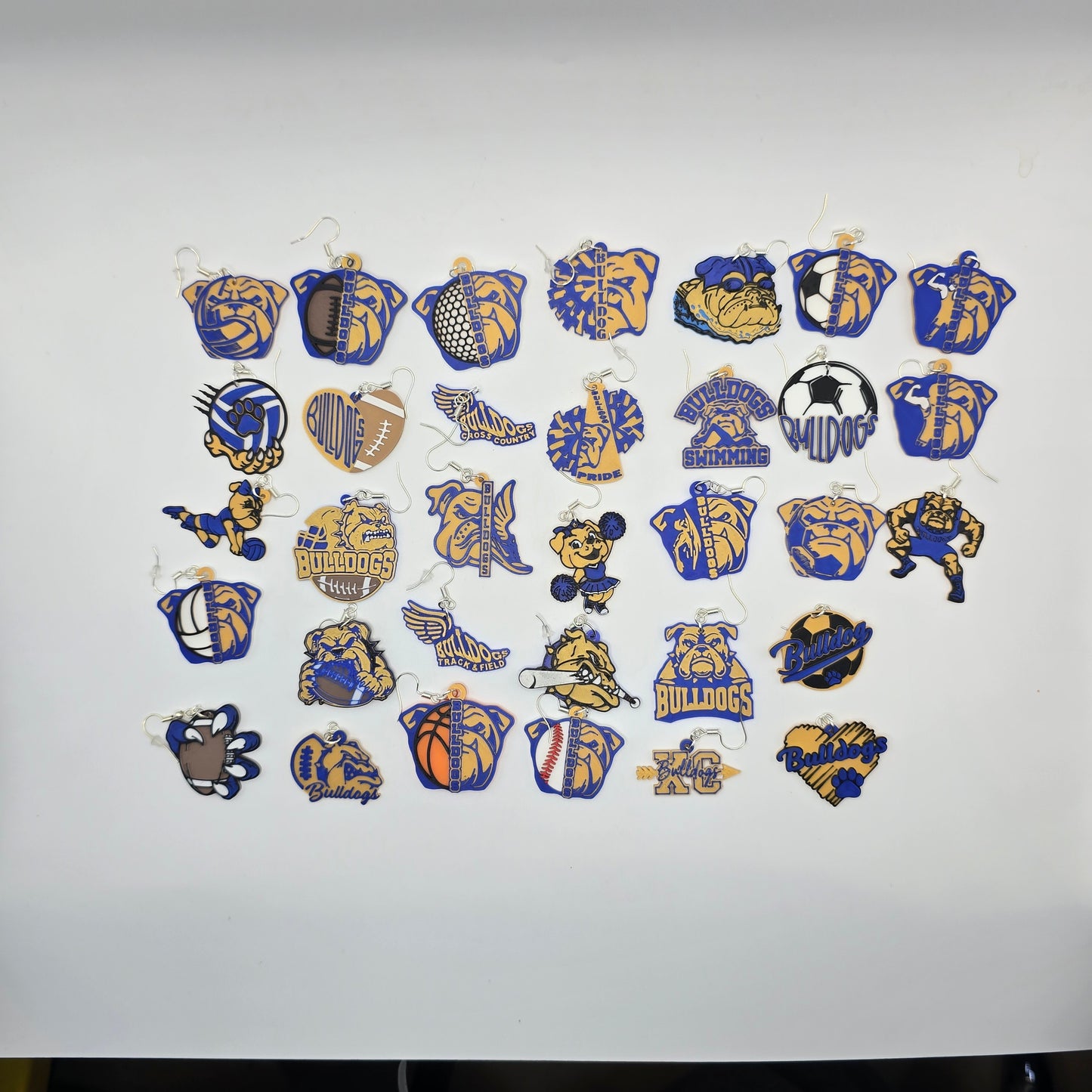 Bulldog Spirit Earrings (33 pairs!)