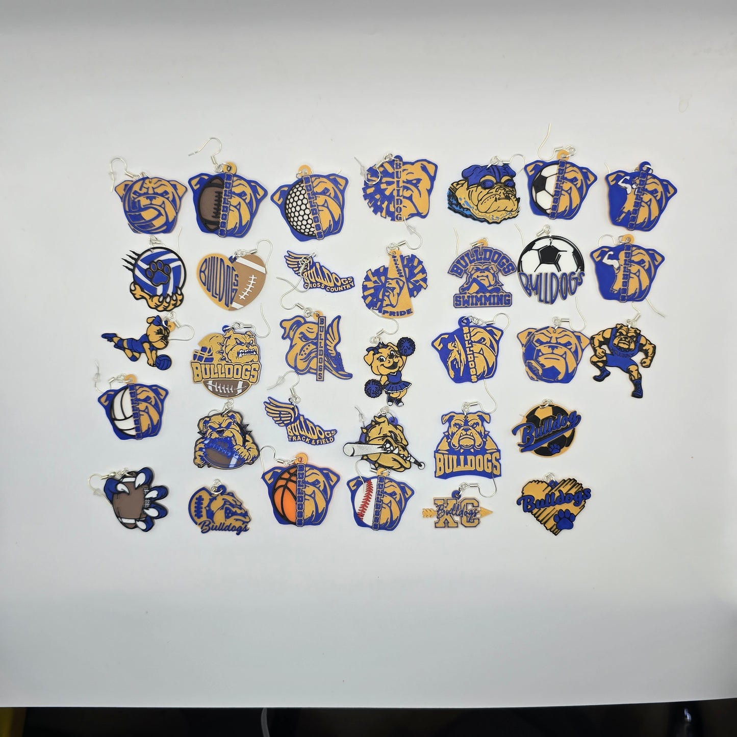 Bulldog Spirit Earrings (33 pairs!)