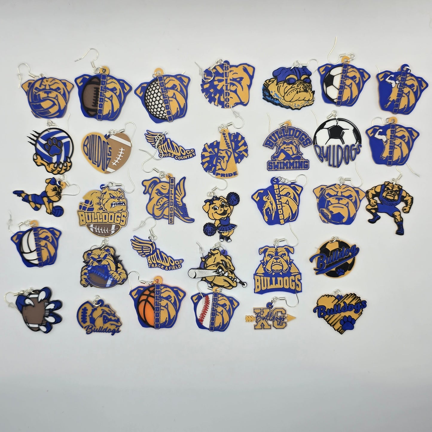 Bulldog Spirit Earrings (33 pairs!)