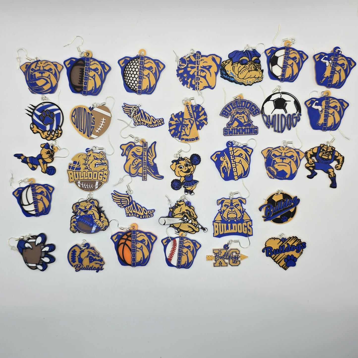 Bulldog Spirit Earrings (33 pairs!)
