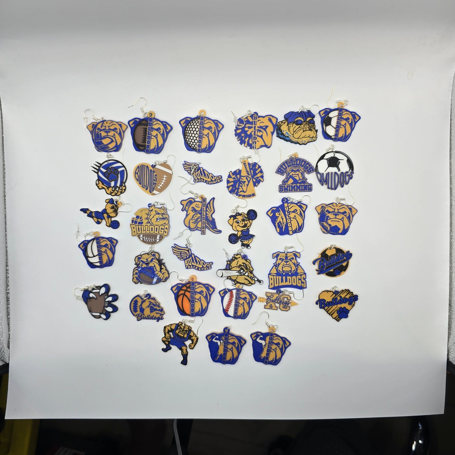 Bulldog Spirit Earrings (33 pairs!)