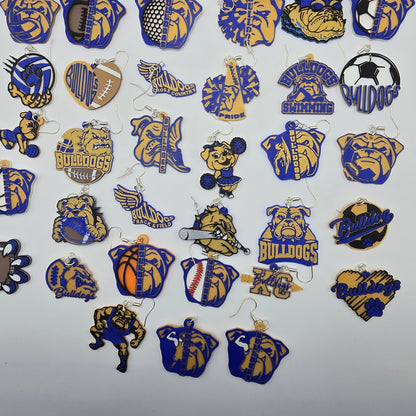 Bulldog Spirit Earrings (33 pairs!)