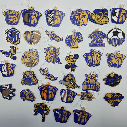Bulldog Spirit Earrings (33 pairs!)
