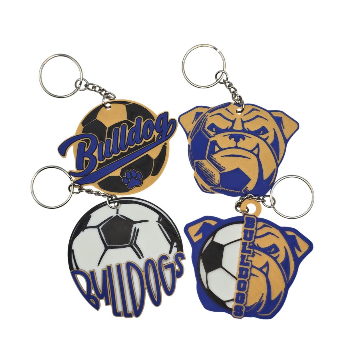 Bulldog Soccer Keychains