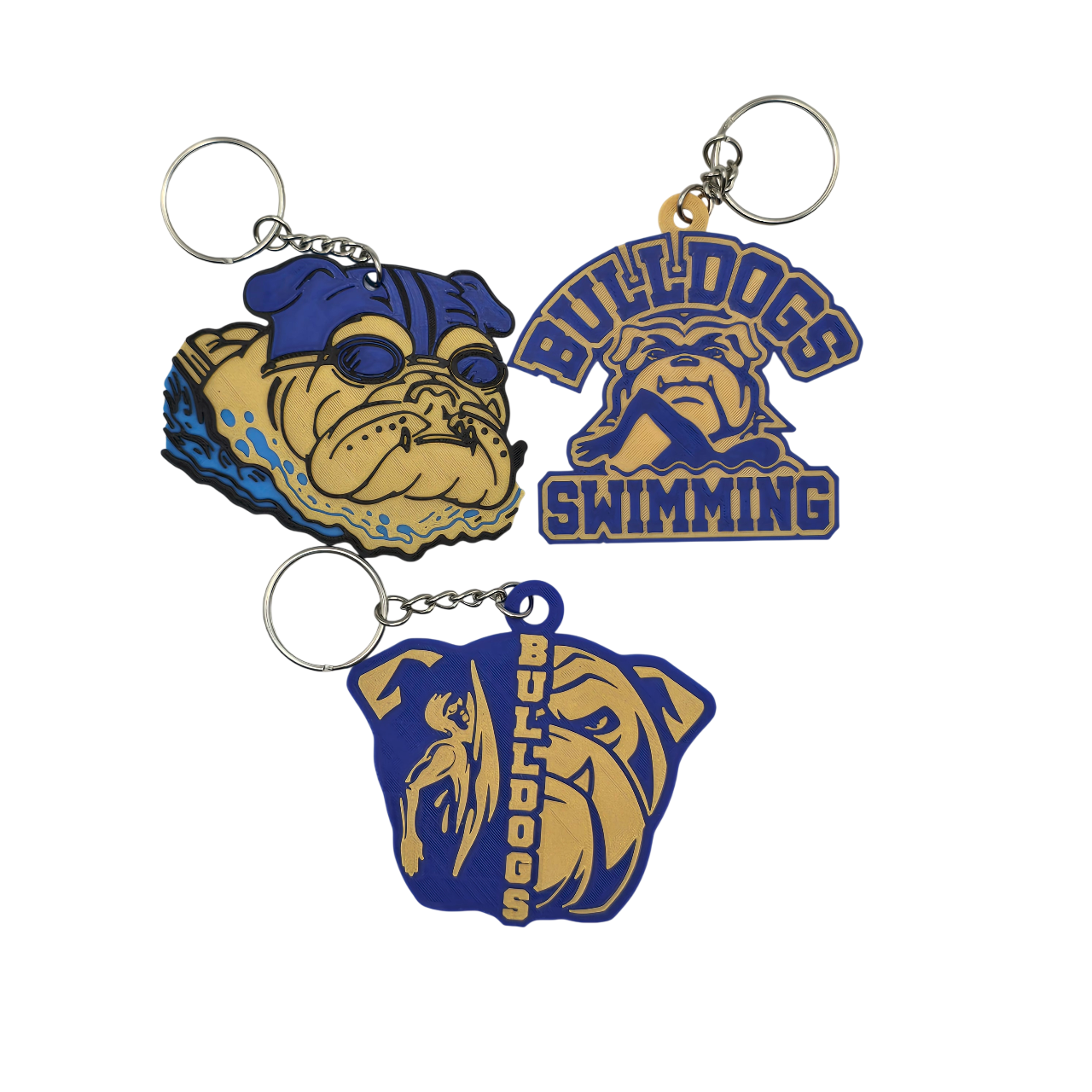 Bulldog Swim Keychains