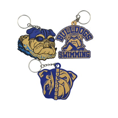Bulldog Swim Keychains