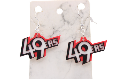 San Francisco Football Collection – 3D Printed 49ers Earrings