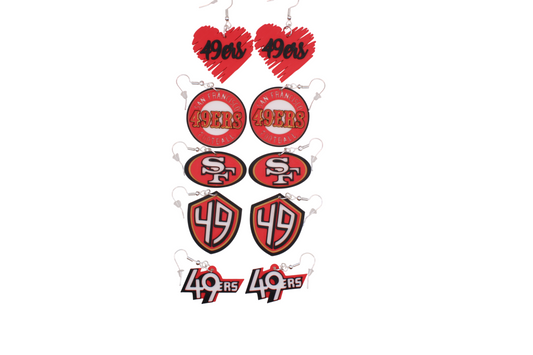 San Francisco Football Collection – 3D Printed 49ers Earrings