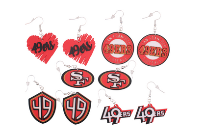 San Francisco Football Collection – 3D Printed 49ers Earrings